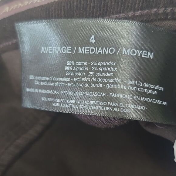 Gloria Vanderbilt Amanda Dark Brown Corduroy Trousers NWOT - Picture 6 of 6